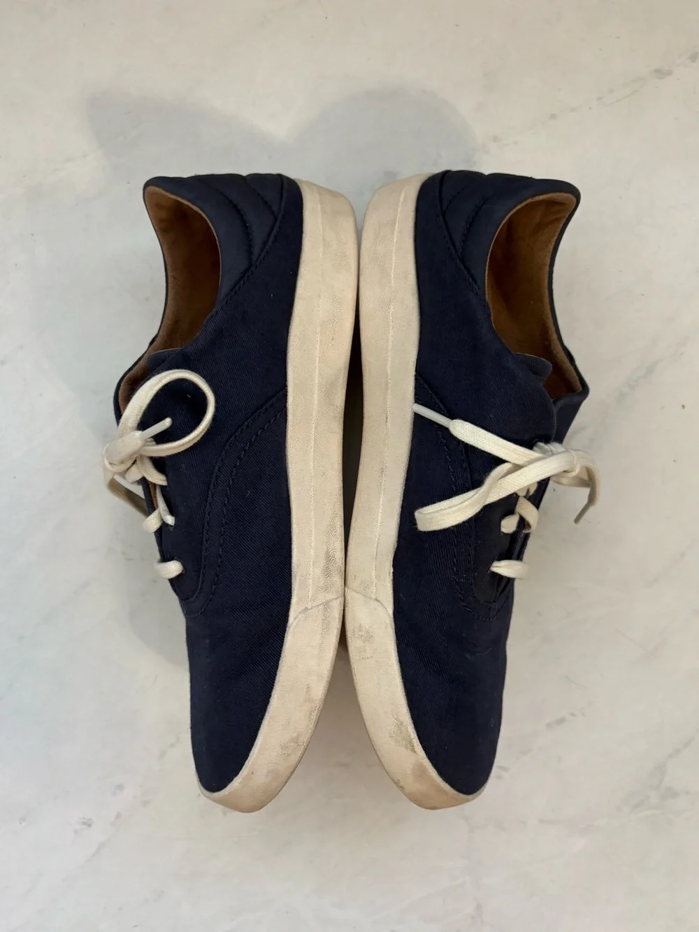 OluKai Kohu Women’s 9.5 Sneakers Blue Canvas Lace Up Casual Boat Shoes Preppy